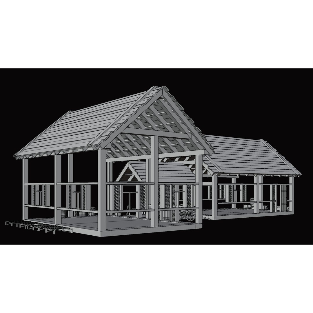 Medieval Village House 3D Model – Low Poly Game Asset, FBX & OBJ - View 27