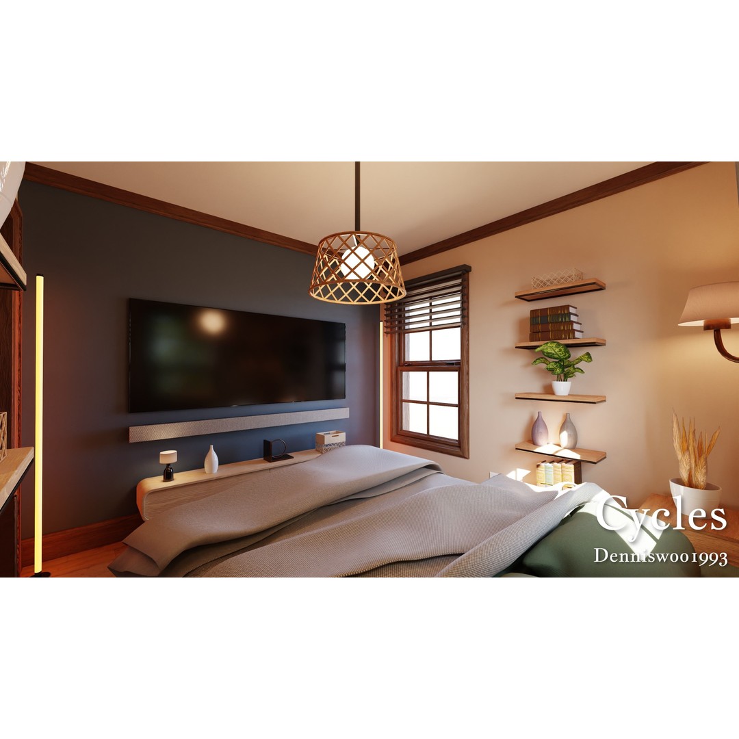 Modular Classic American House 3D Model – Low Poly Game Asset, Blender, FBX - View 15