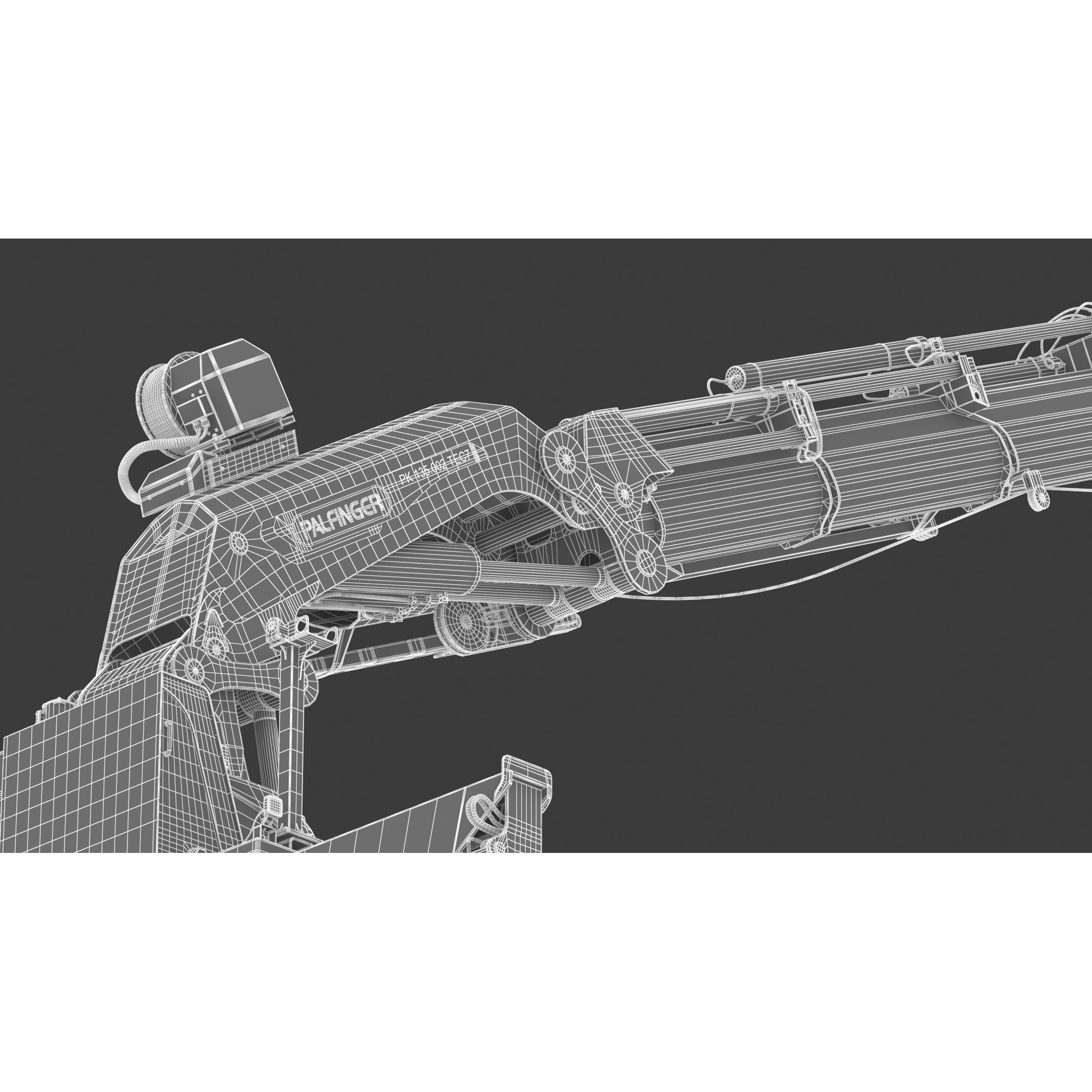 Palfinger Pk 135002 Tec7 Crane - Game-Ready 3D Model