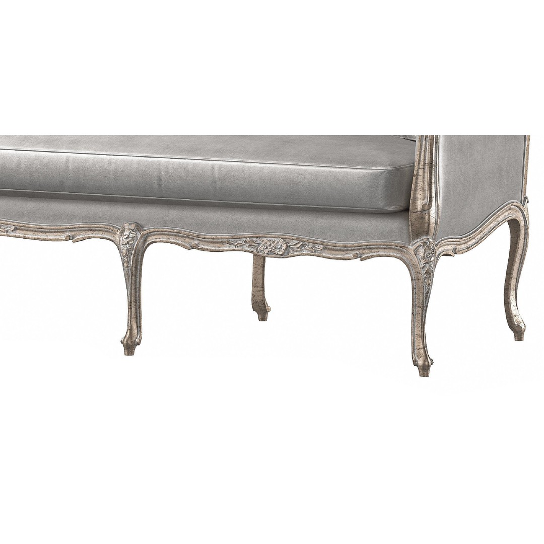 Provincial Sofa 3D Model – Classical Furniture, FBX, PBR Textures