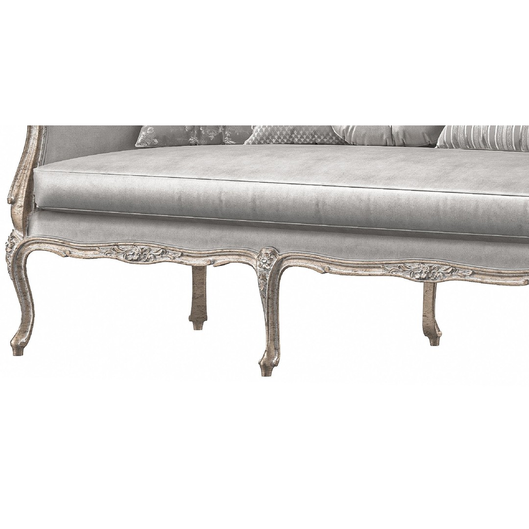Provincial Sofa 3D Model – Classical Furniture, FBX, PBR Textures - View 10