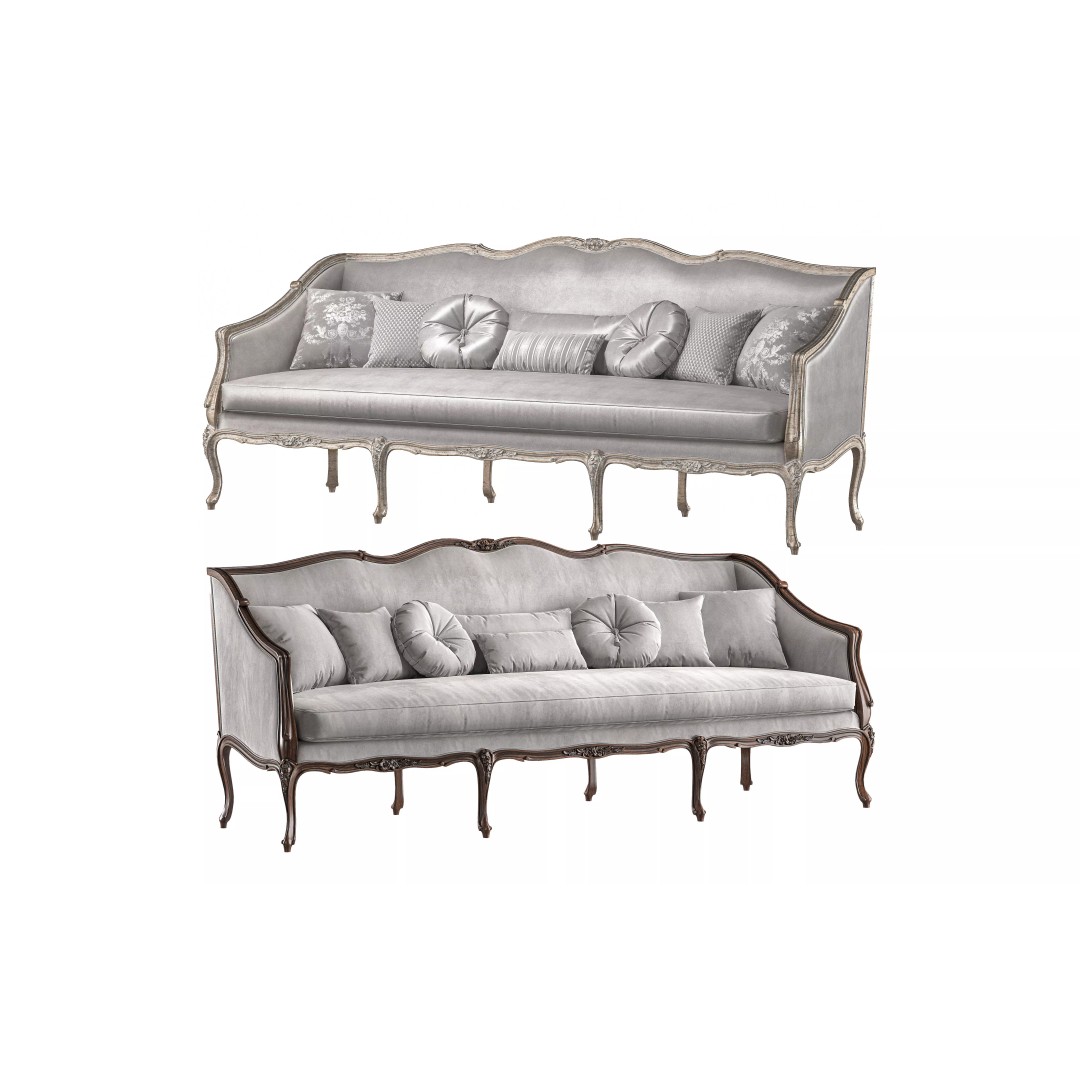 Provincial Sofa 3D Model – Classical Furniture, FBX, PBR Textures - View 2