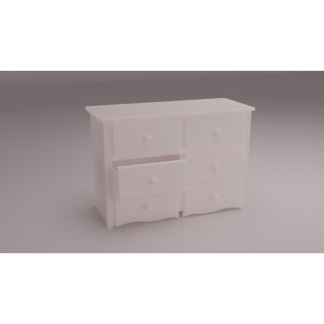 Kids Bedroom 3D Model – Low Poly Furniture Set for Games - View 16