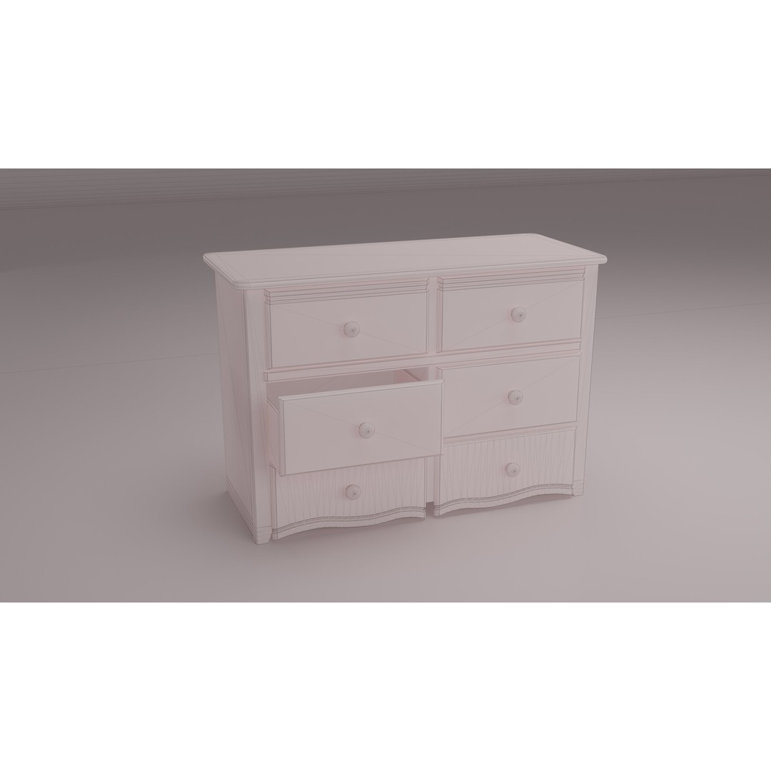 Kids Bedroom 3D Model – Low Poly Furniture Set for Games - View 17