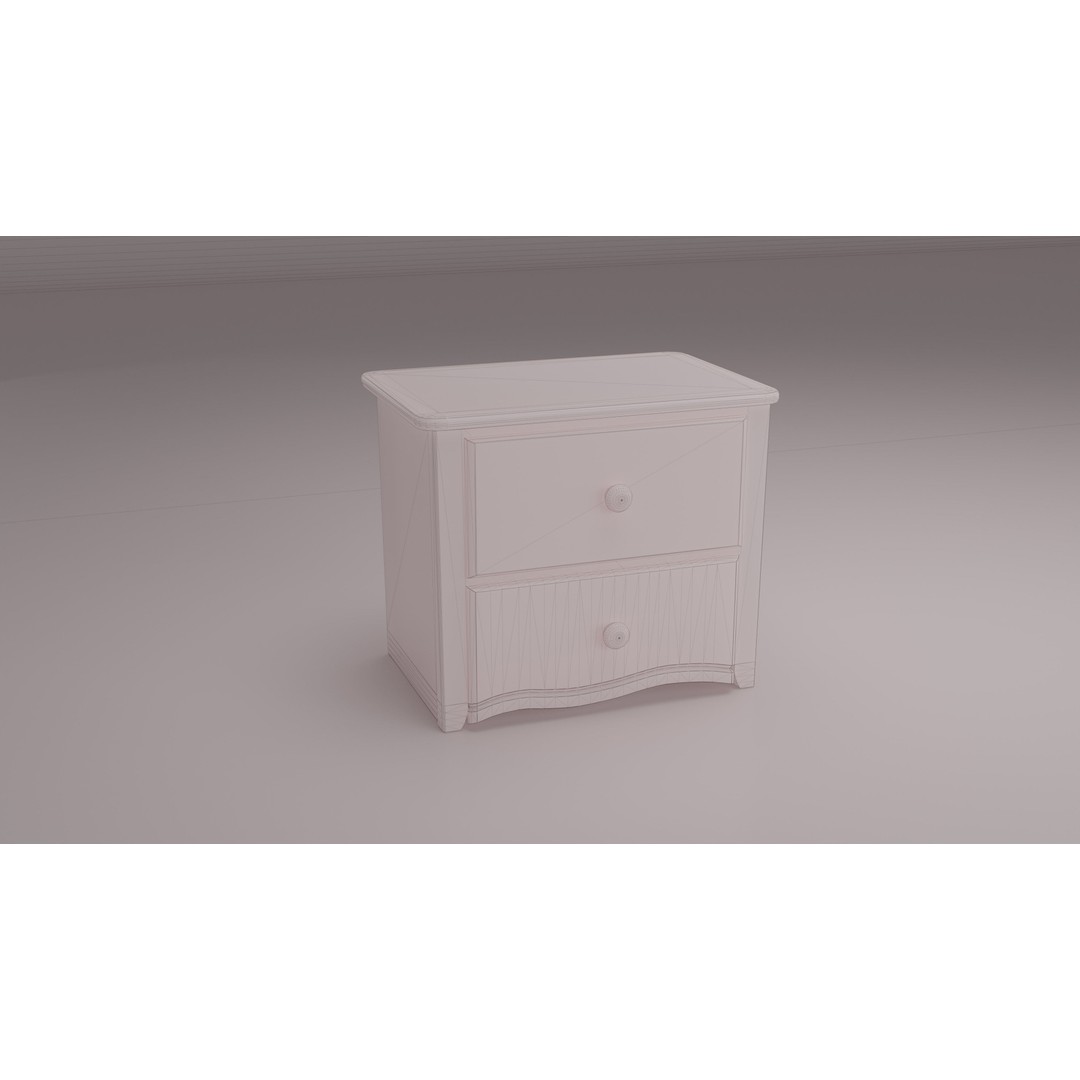 Kids Bedroom 3D Model – Low Poly Furniture Set for Games - View 20