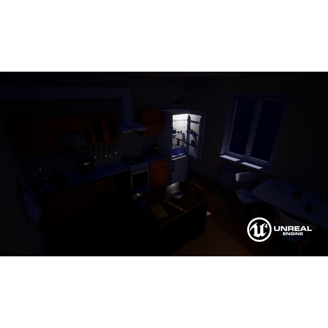 Kitchen Props 3D Model – Low Poly Game Ready Assets with PBR Textures - View 14