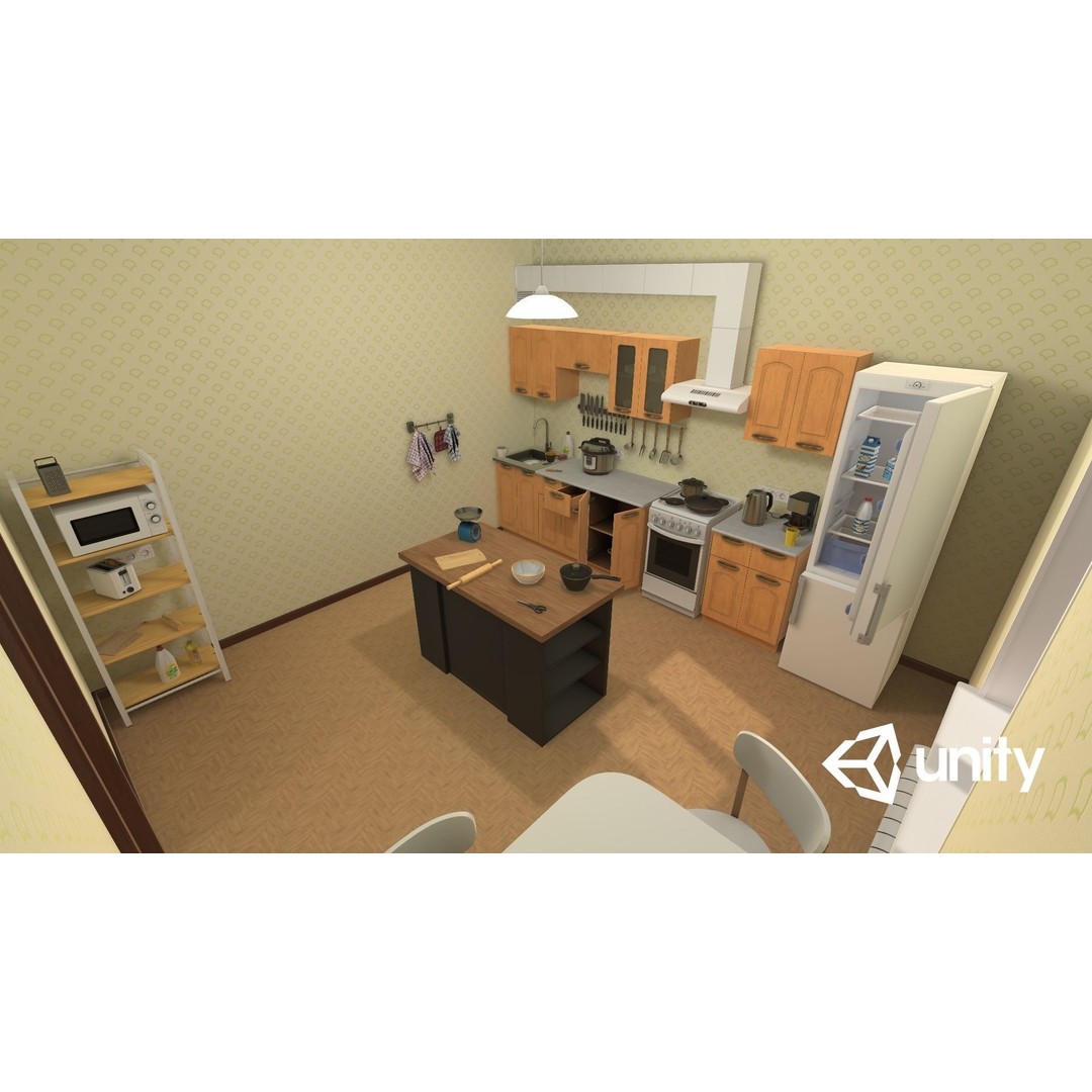 Kitchen Props 3D Model – Low Poly Game Ready Assets with PBR Textures - View 18