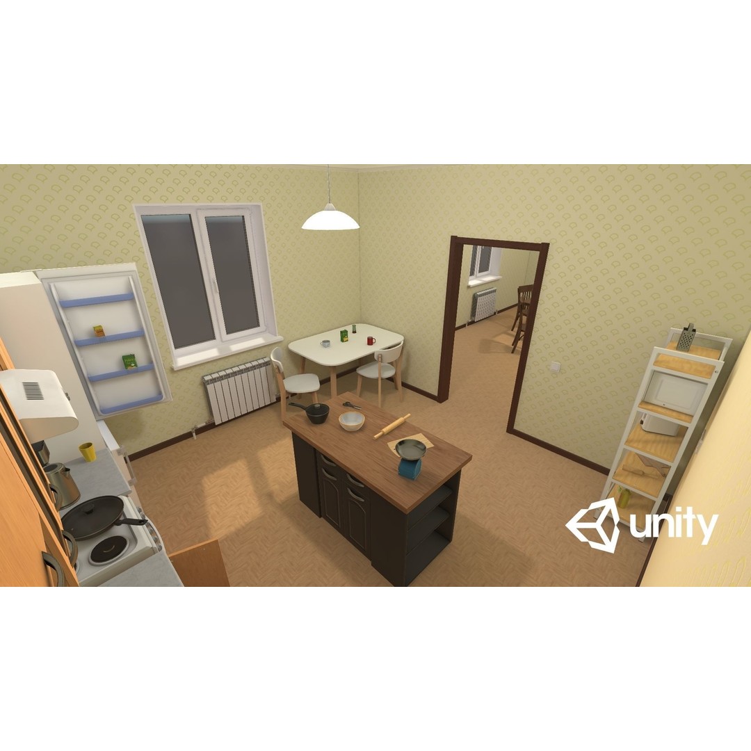 Kitchen Props 3D Model – Low Poly Game Ready Assets with PBR Textures - View 21