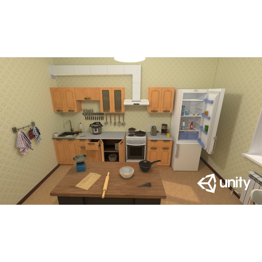 Kitchen Props 3D Model – Low Poly Game Ready Assets with PBR Textures - View 22