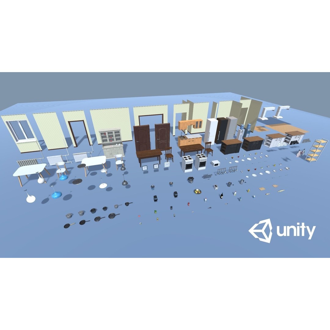 Kitchen Props 3D Model – Low Poly Game Ready Assets with PBR Textures - View 26