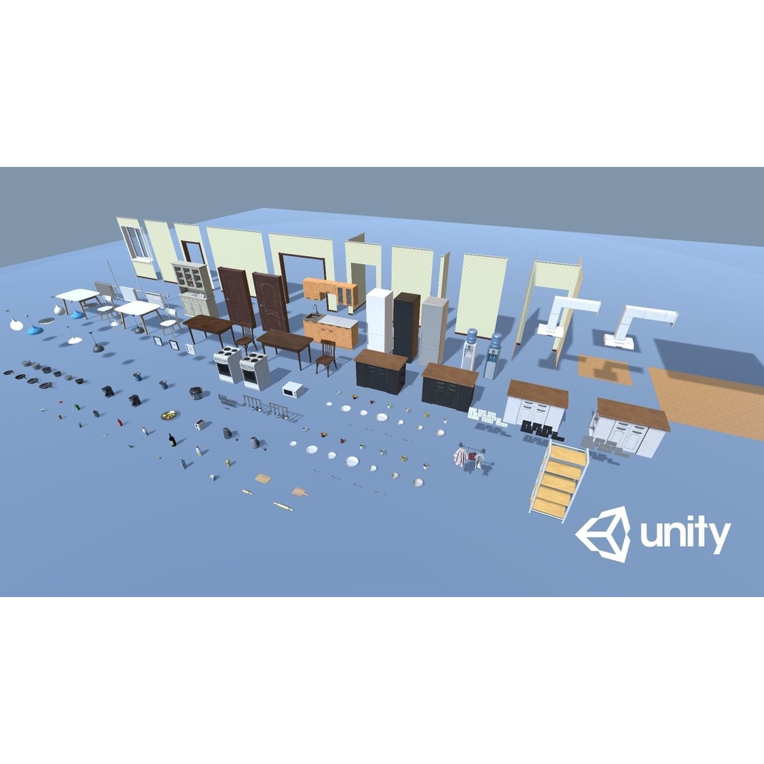 Kitchen Props 3D Model – Low Poly Game Ready Assets with PBR Textures - View 27