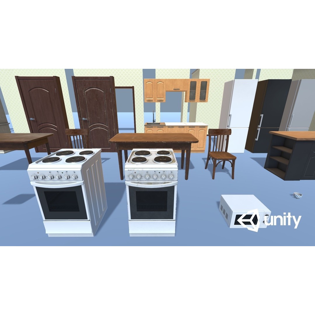 Kitchen Props 3D Model – Low Poly Game Ready Assets with PBR Textures - View 28