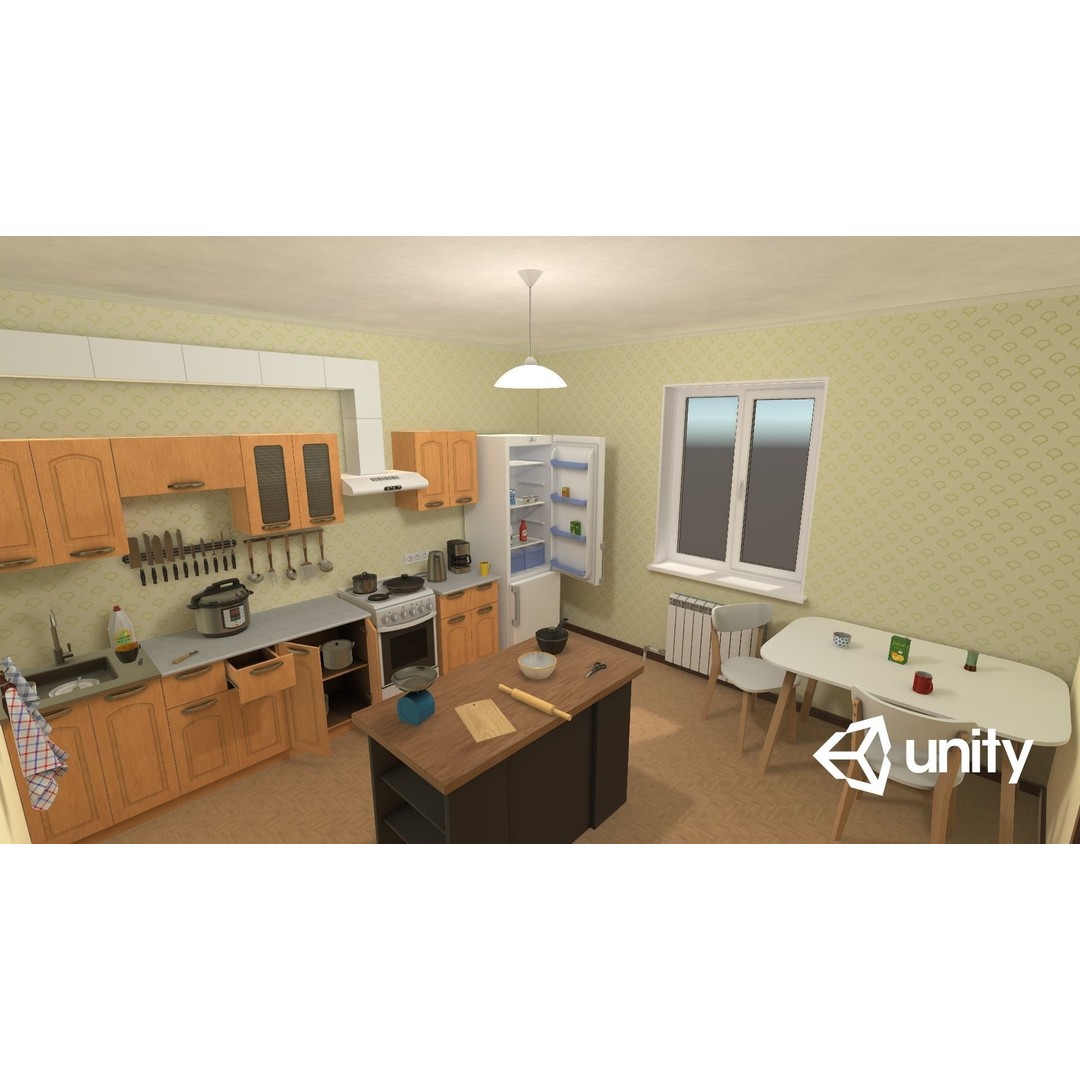Kitchen Props 3D Model – Low Poly Game Ready Assets with PBR Textures - View 5