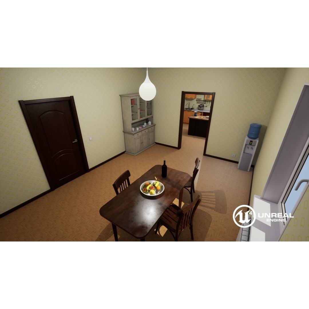 Kitchen Props 3D Model – Low Poly Game Ready Assets with PBR Textures - View 6