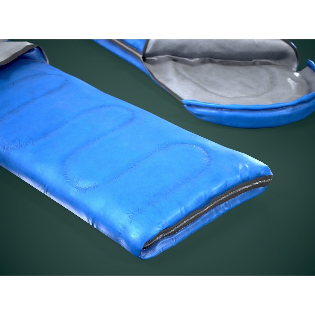 Sleeping Bag 3D Model – Low Poly Game Asset, FBX, PBR Textures - View 15