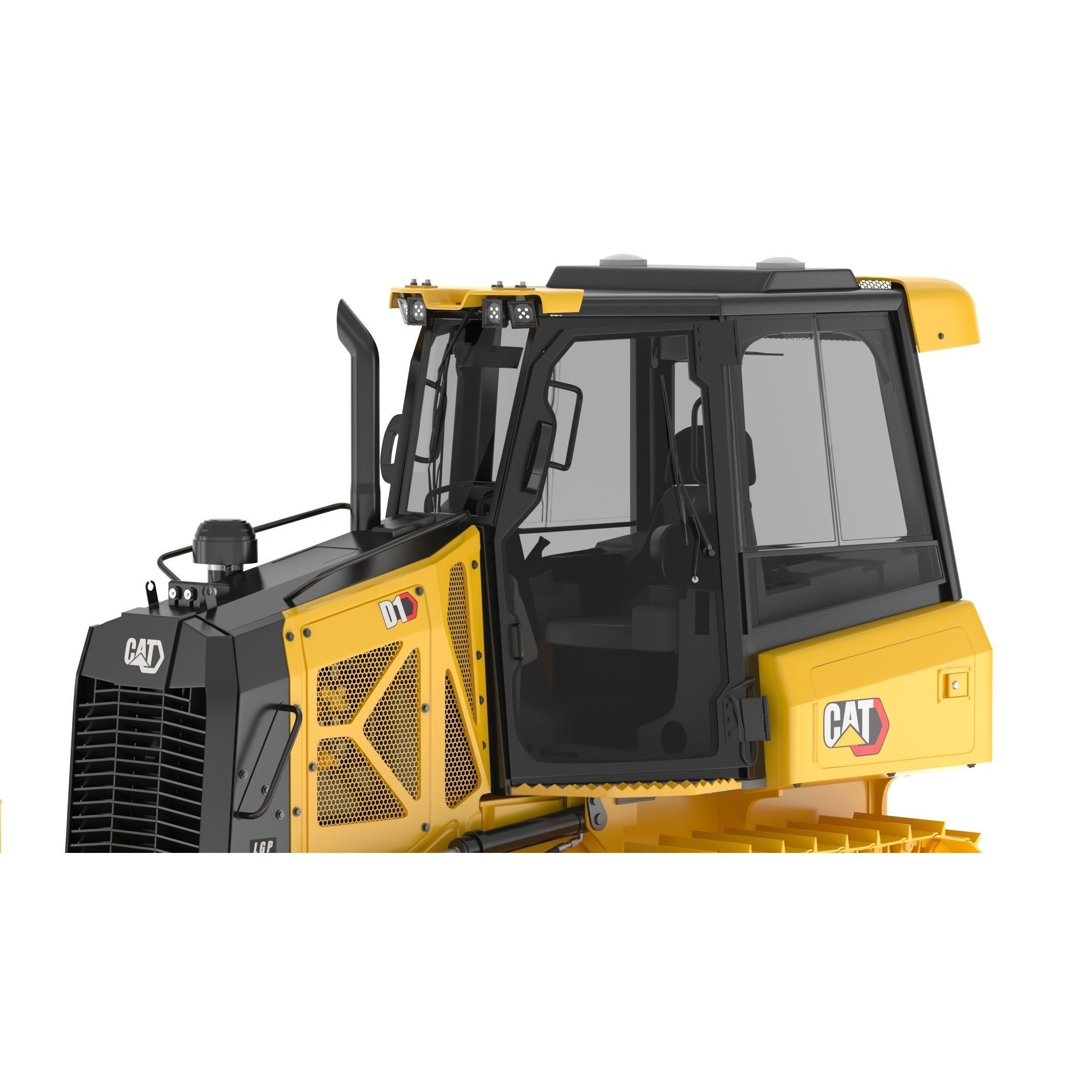 CAT D1 Small Dozer - Game-Ready 3D Model - View 13