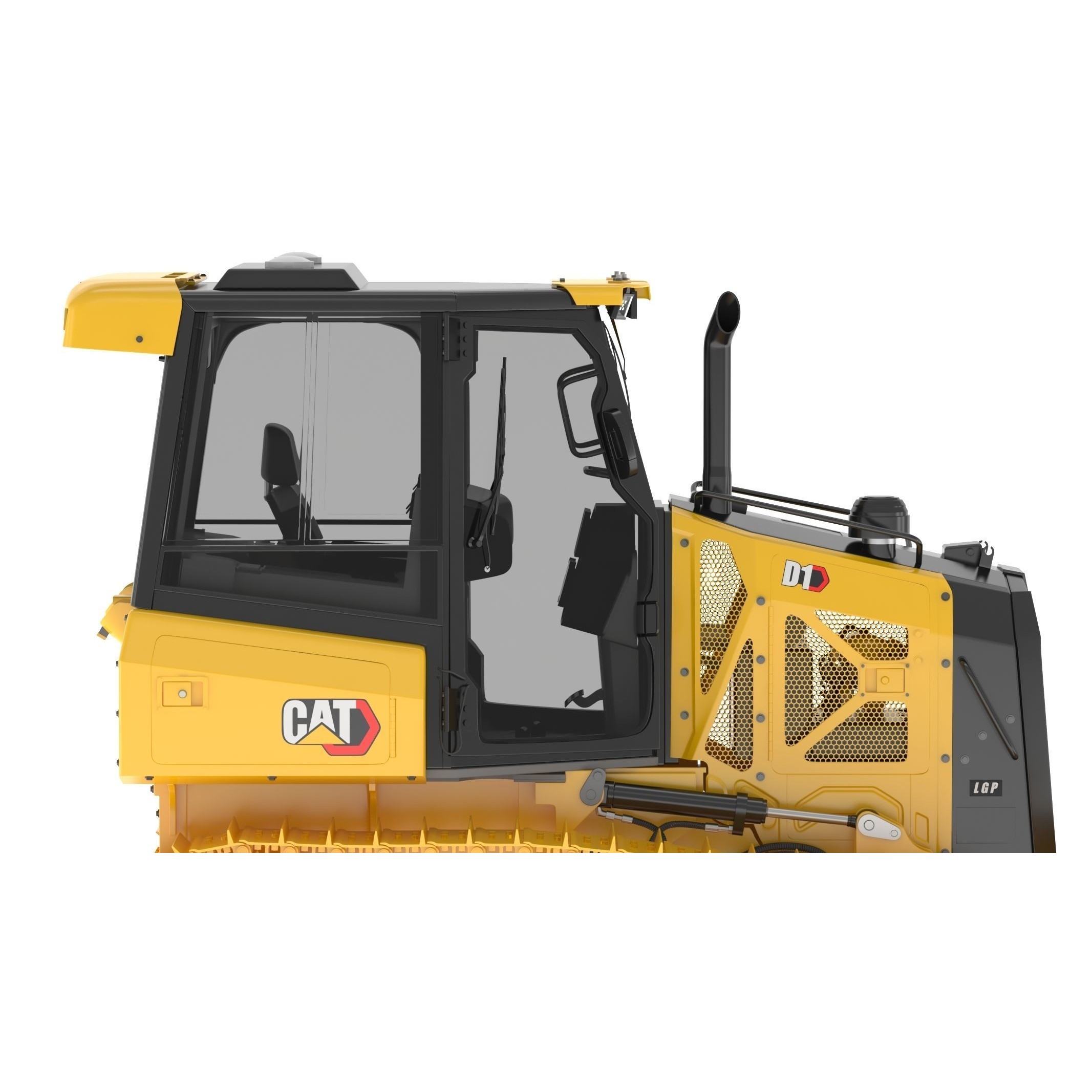 CAT D1 Small Dozer - Game-Ready 3D Model - View 16