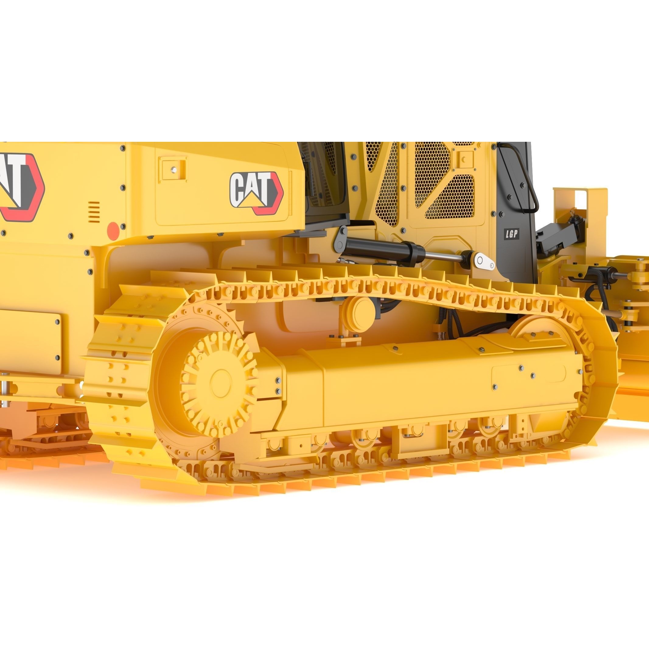 CAT D1 Small Dozer - Game-Ready 3D Model - View 17