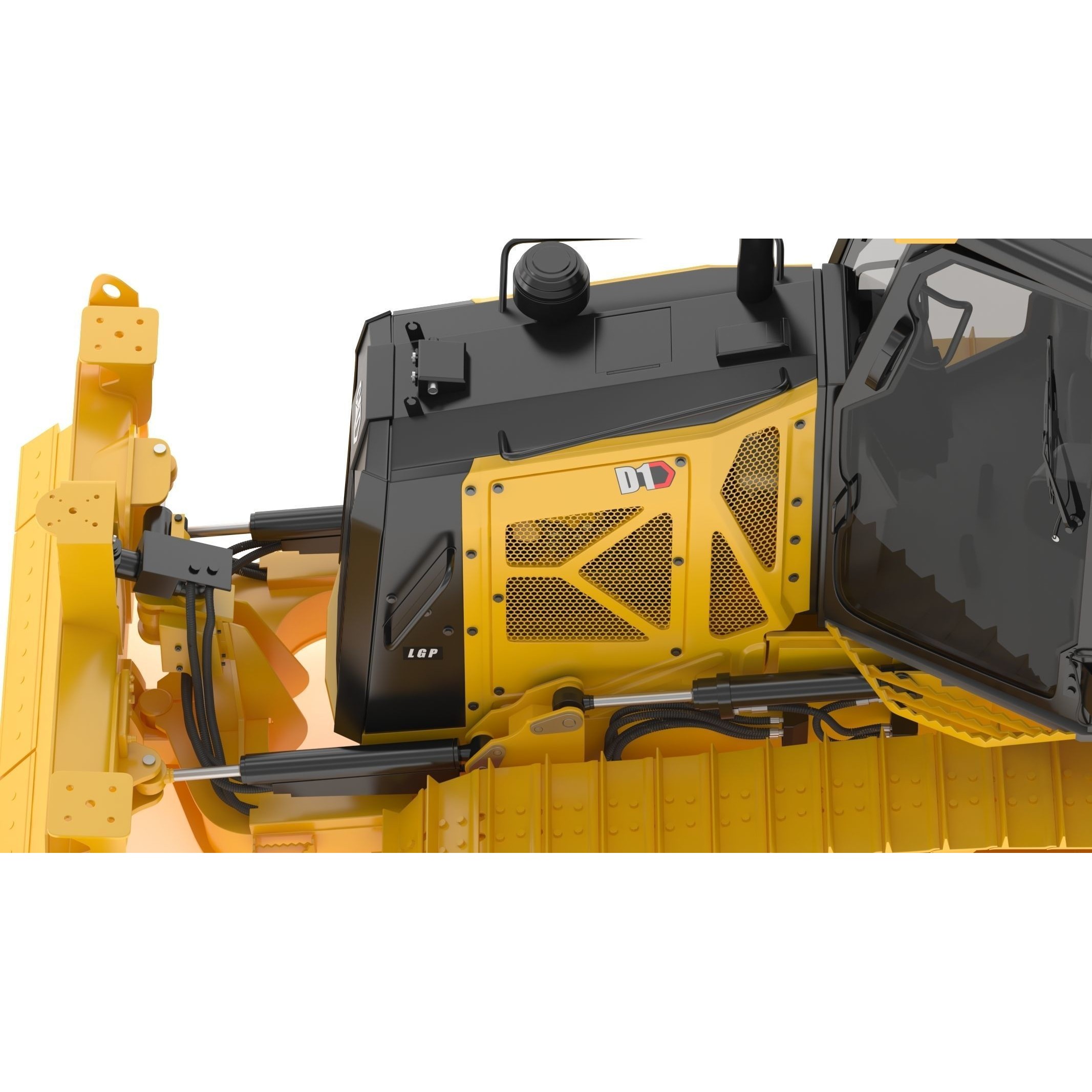 CAT D1 Small Dozer - Game-Ready 3D Model - View 20