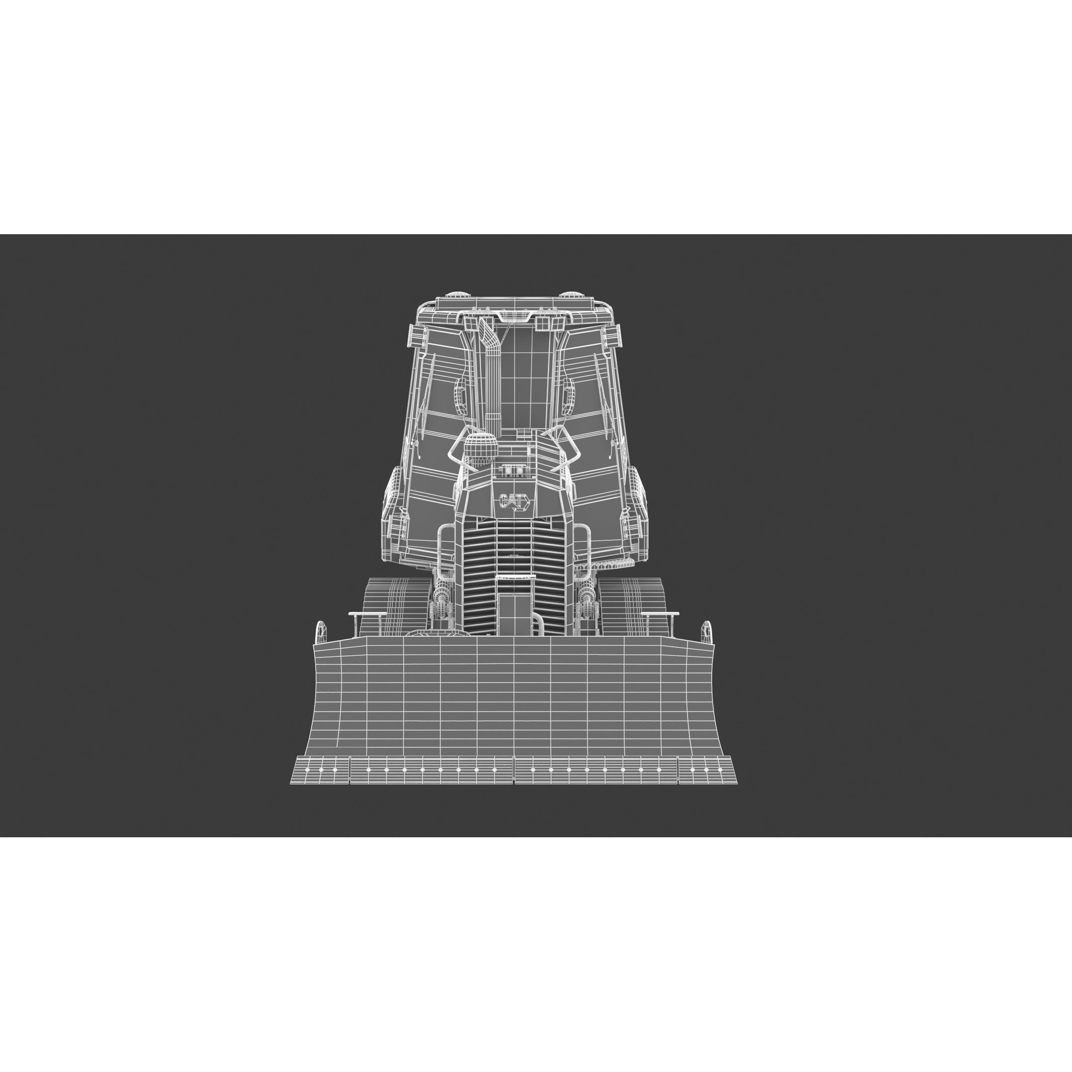 CAT D1 Small Dozer - Game-Ready 3D Model - View 26