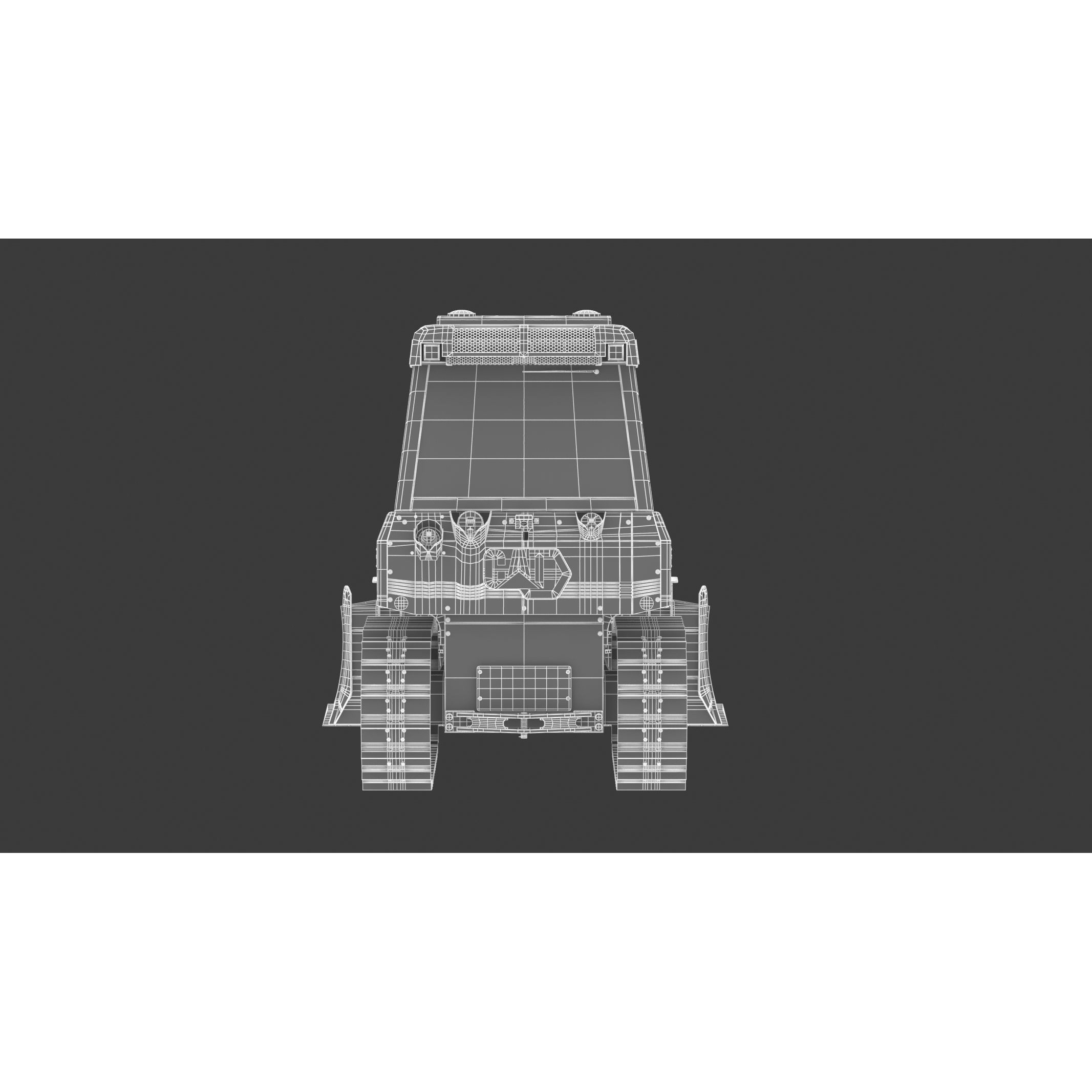 CAT D1 Small Dozer - Game-Ready 3D Model - View 30