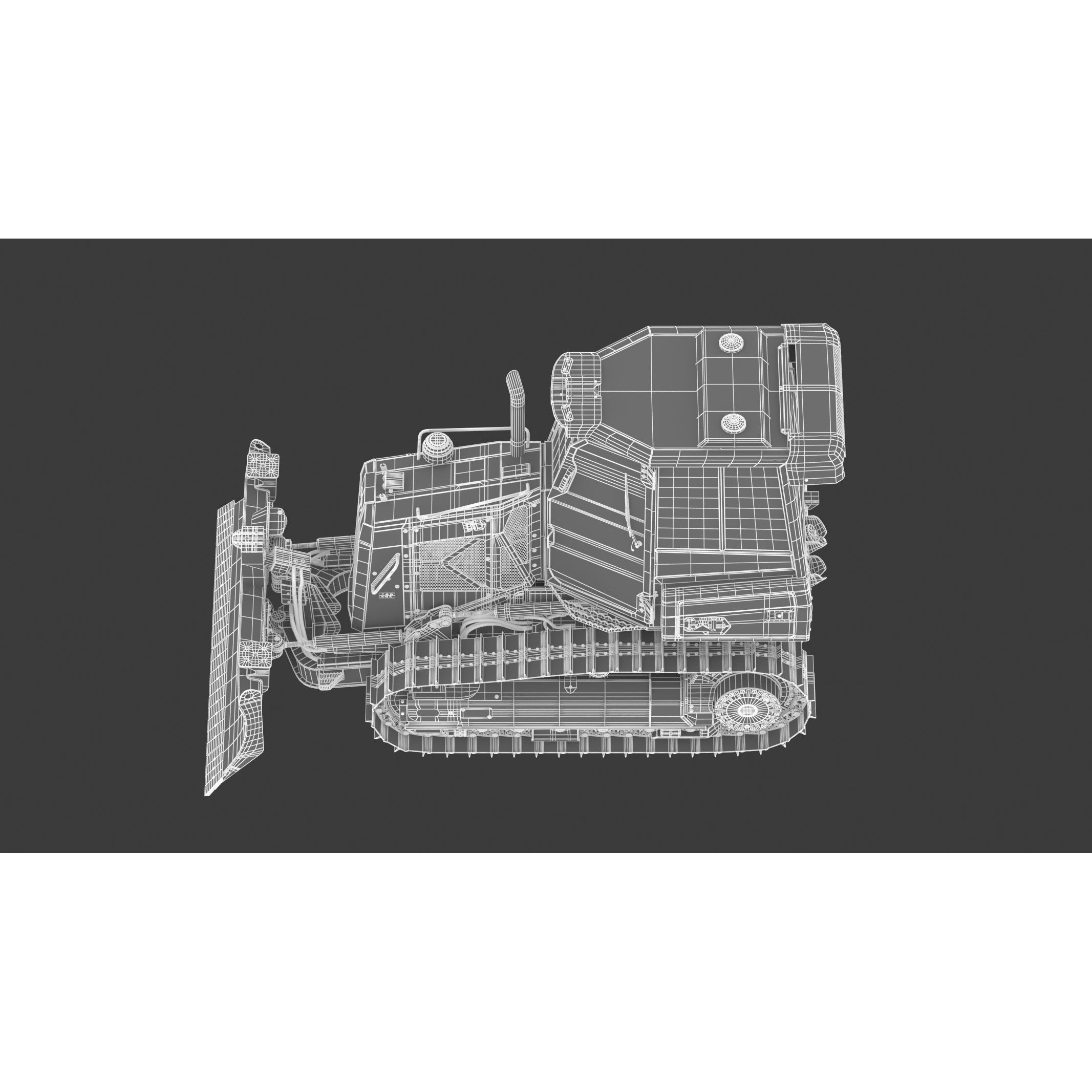 CAT D1 Small Dozer - Game-Ready 3D Model - View 32
