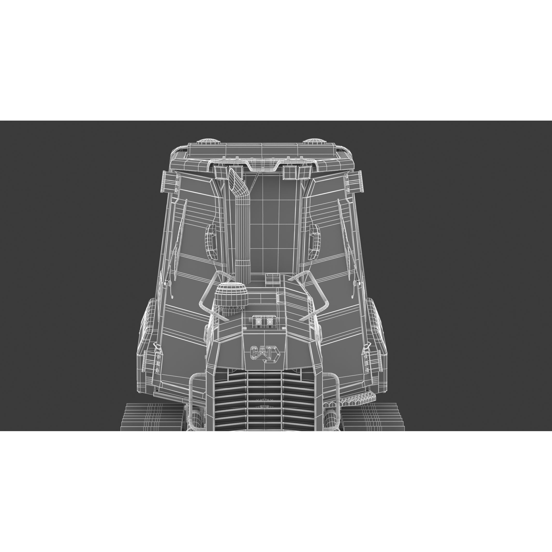 CAT D1 Small Dozer - Game-Ready 3D Model - View 36