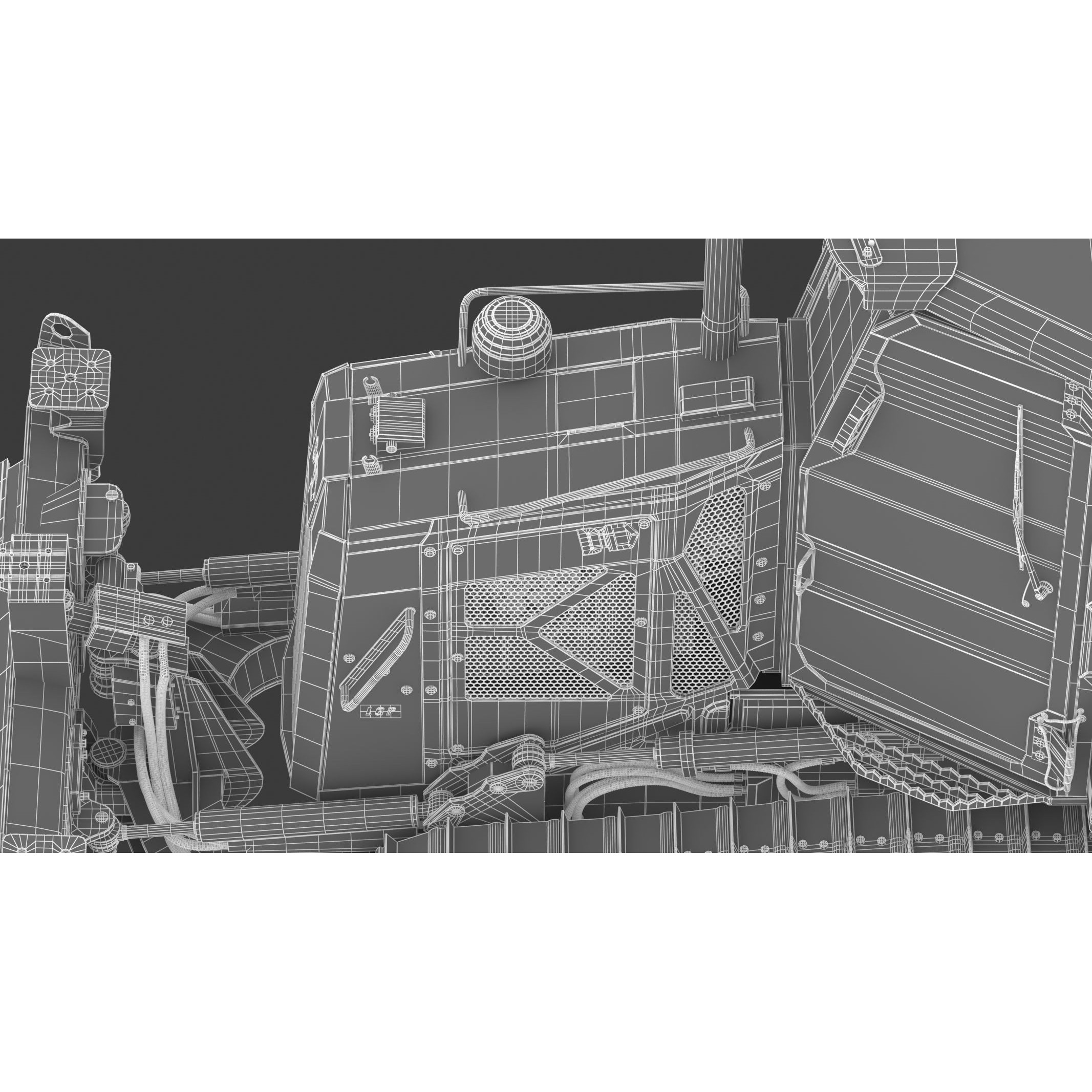CAT D1 Small Dozer - Game-Ready 3D Model - View 42