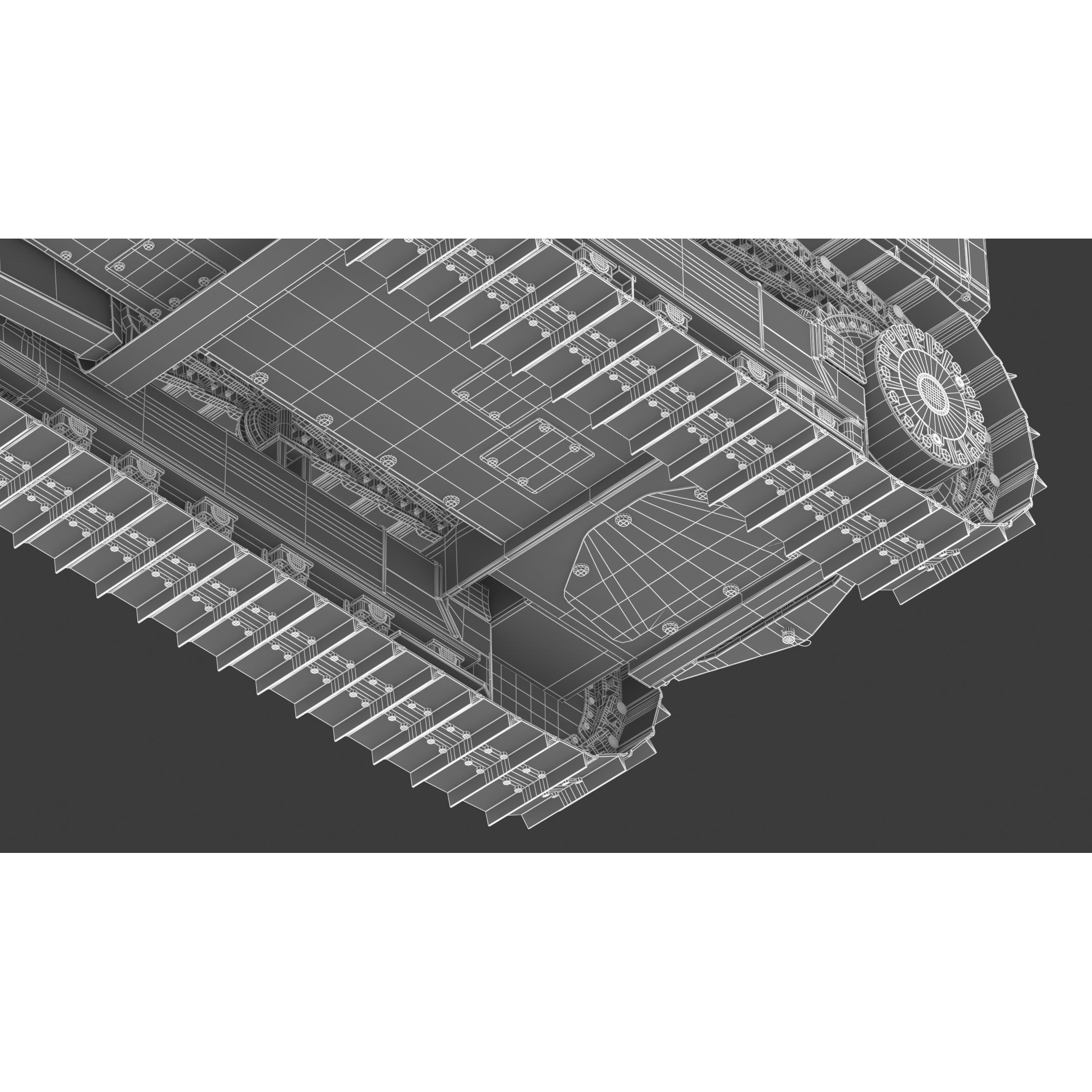 CAT D1 Small Dozer - Game-Ready 3D Model - View 43