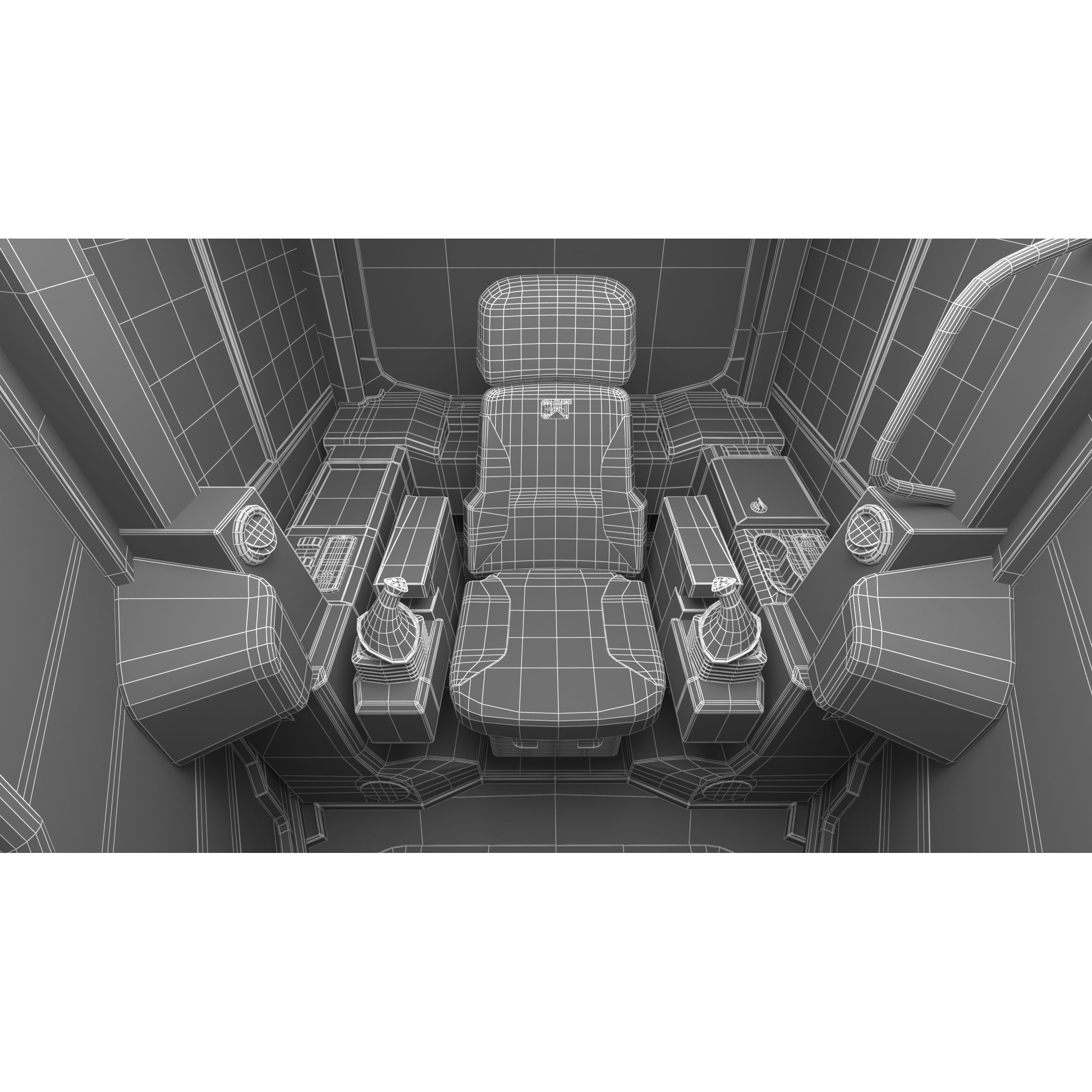 CAT D1 Small Dozer - Game-Ready 3D Model - View 44