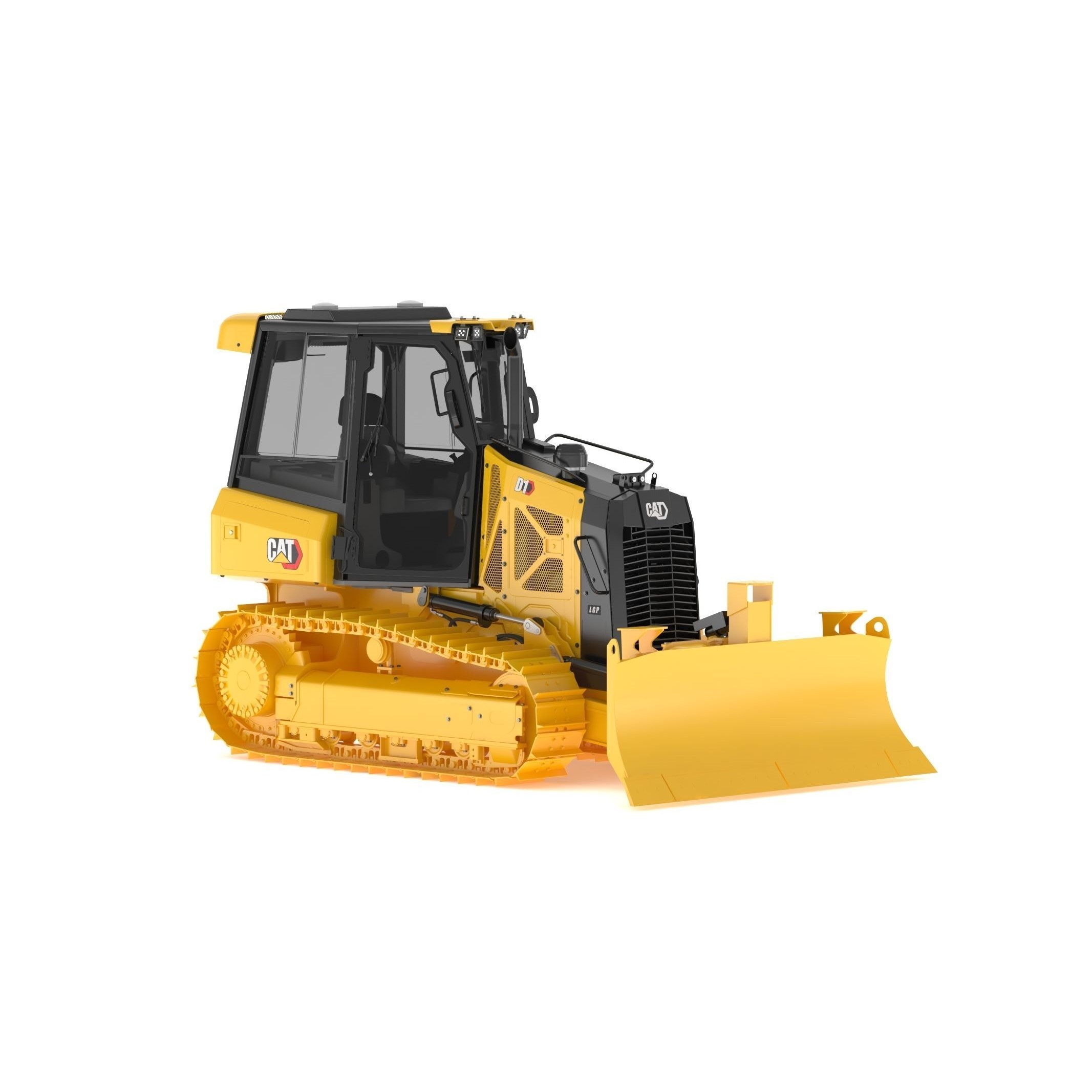 CAT D1 Small Dozer - Game-Ready 3D Model - View 5