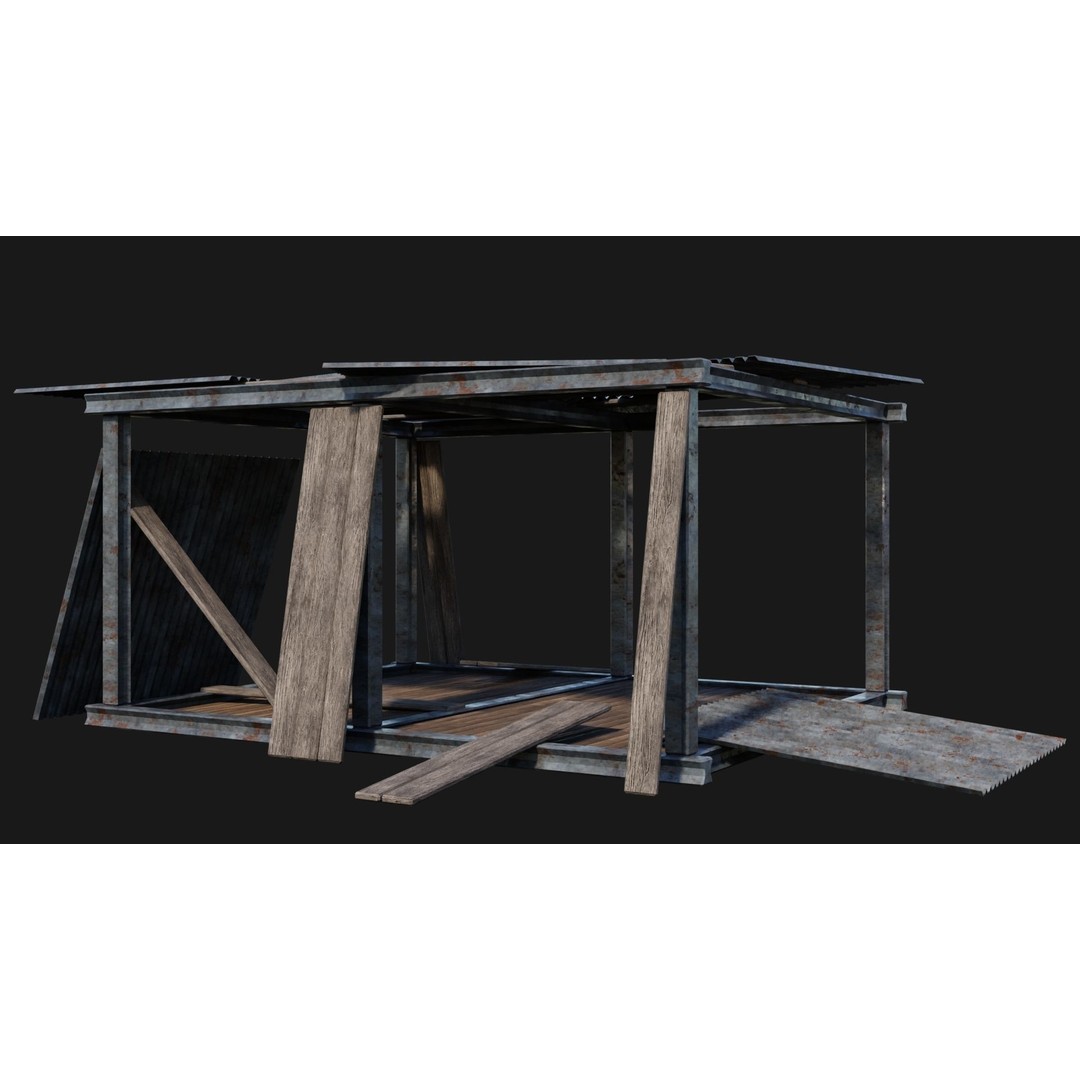 Medieval Houses 3D Model – Low Poly Game Ready with 4K Textures - View 10