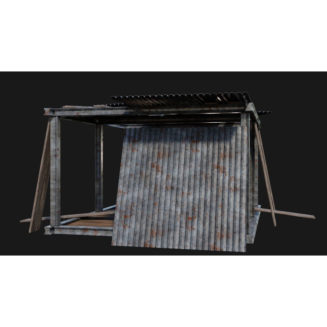 Medieval Houses 3D Model – Low Poly Game Ready with 4K Textures - View 12