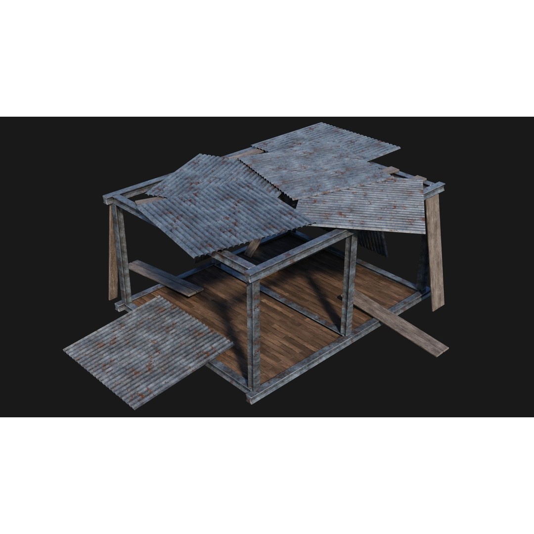 Medieval Houses 3D Model – Low Poly Game Ready with 4K Textures - View 4