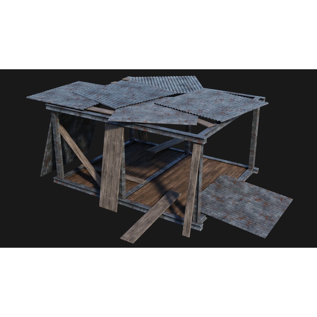 Medieval Houses 3D Model – Low Poly Game Ready with 4K Textures - View 5