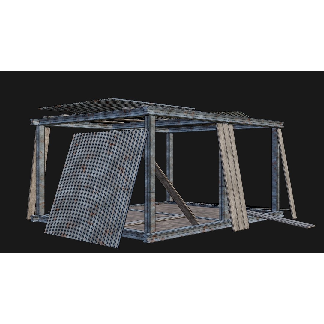 Medieval Houses 3D Model – Low Poly Game Ready with 4K Textures - View 7