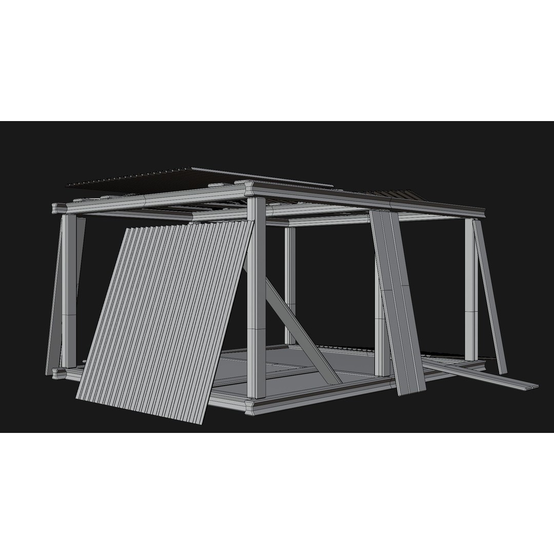 Medieval Houses 3D Model – Low Poly Game Ready with 4K Textures - View 8