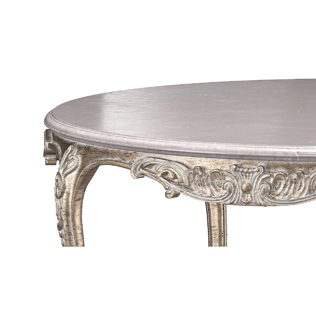 Andrea Fanfani Coffee Table 3D Model – Round Classical Design, FBX - View 8