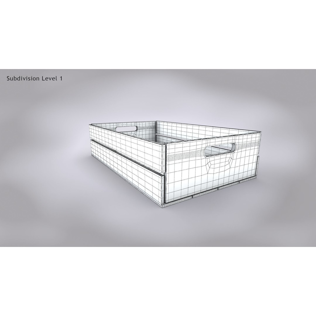 Wooden Crate 3D Model – Low Poly Game Asset, FBX, PBR Textures - View 13