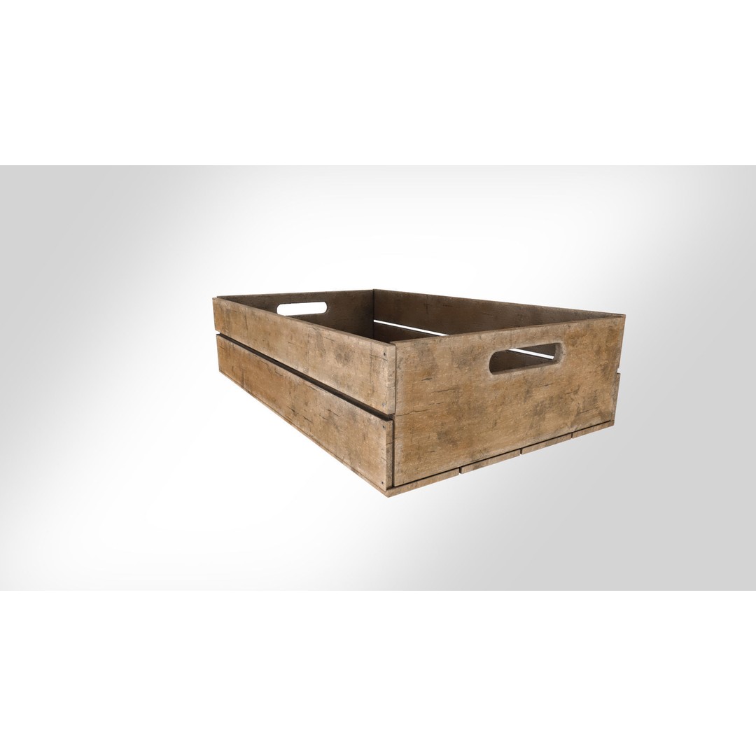 Wooden Crate 3D Model – Low Poly Game Asset, FBX, PBR Textures - View 3