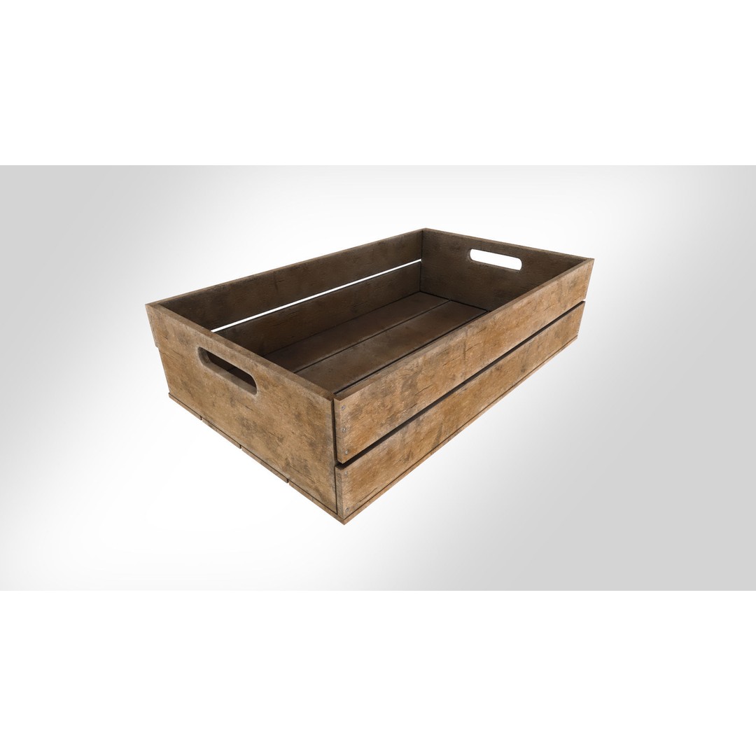 Wooden Crate 3D Model – Low Poly Game Asset, FBX, PBR Textures - View 4
