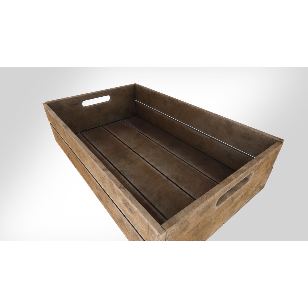 Wooden Crate 3D Model – Low Poly Game Asset, FBX, PBR Textures - View 5
