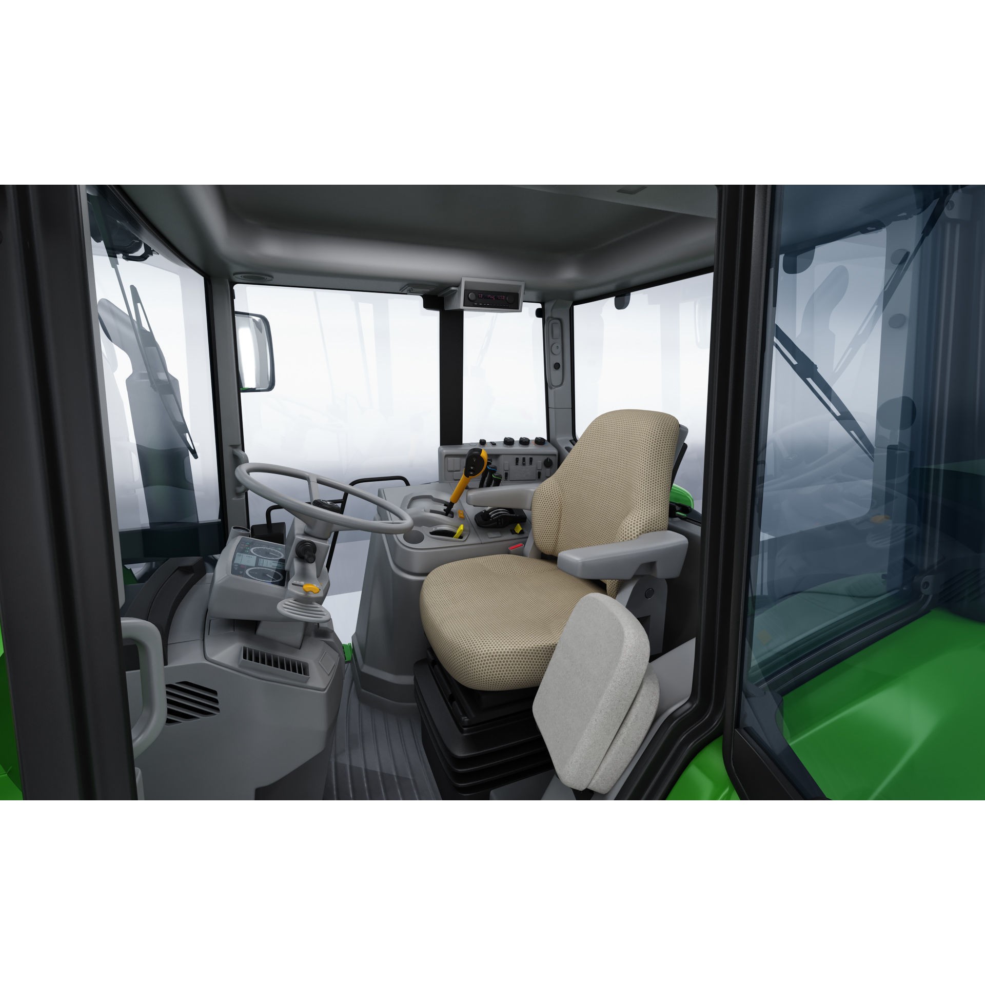 John Deere 6195M Utility Tractor with Loader - High-Poly 3D Model - View 29