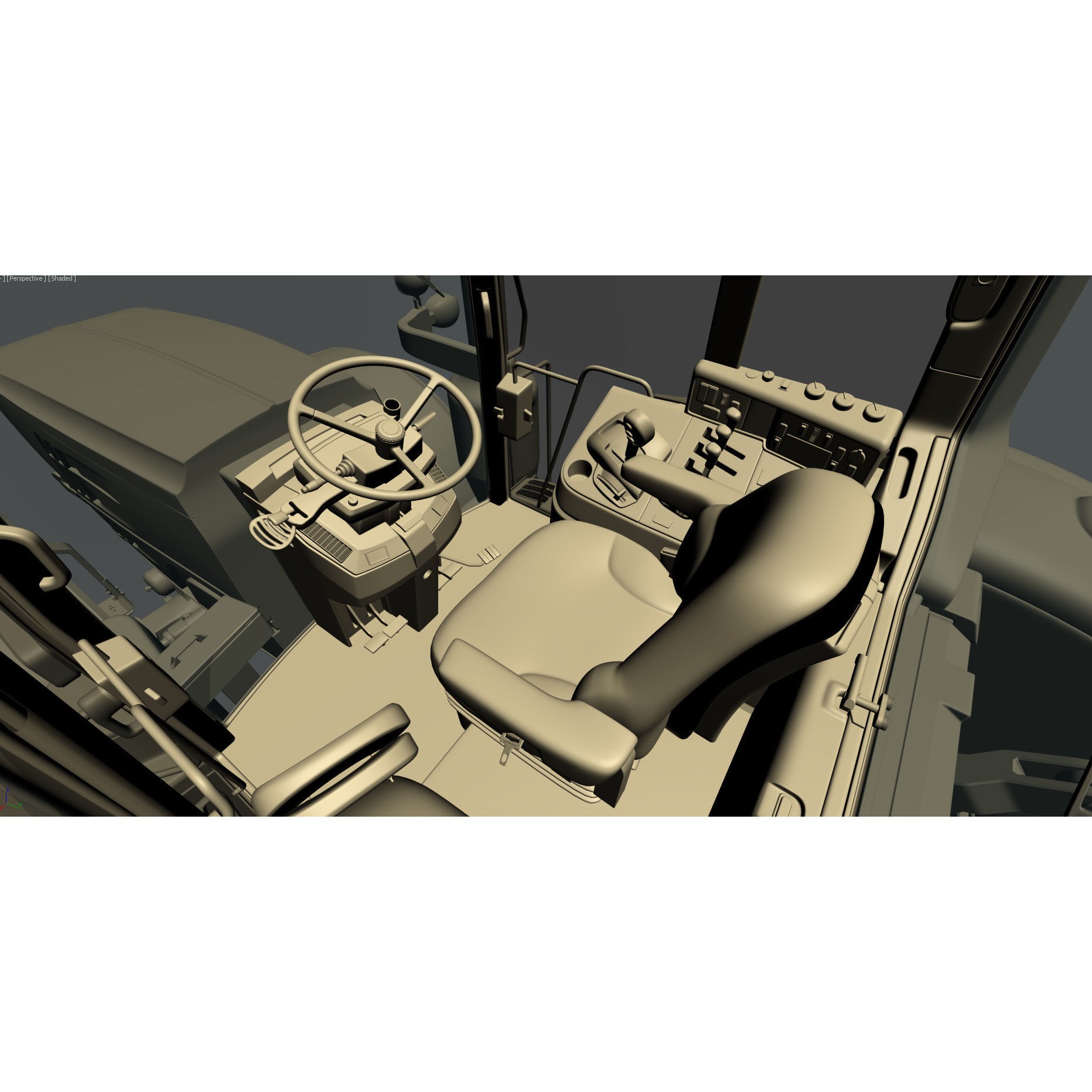 John Deere 6195M Utility Tractor with Loader - High-Poly 3D Model - View 49