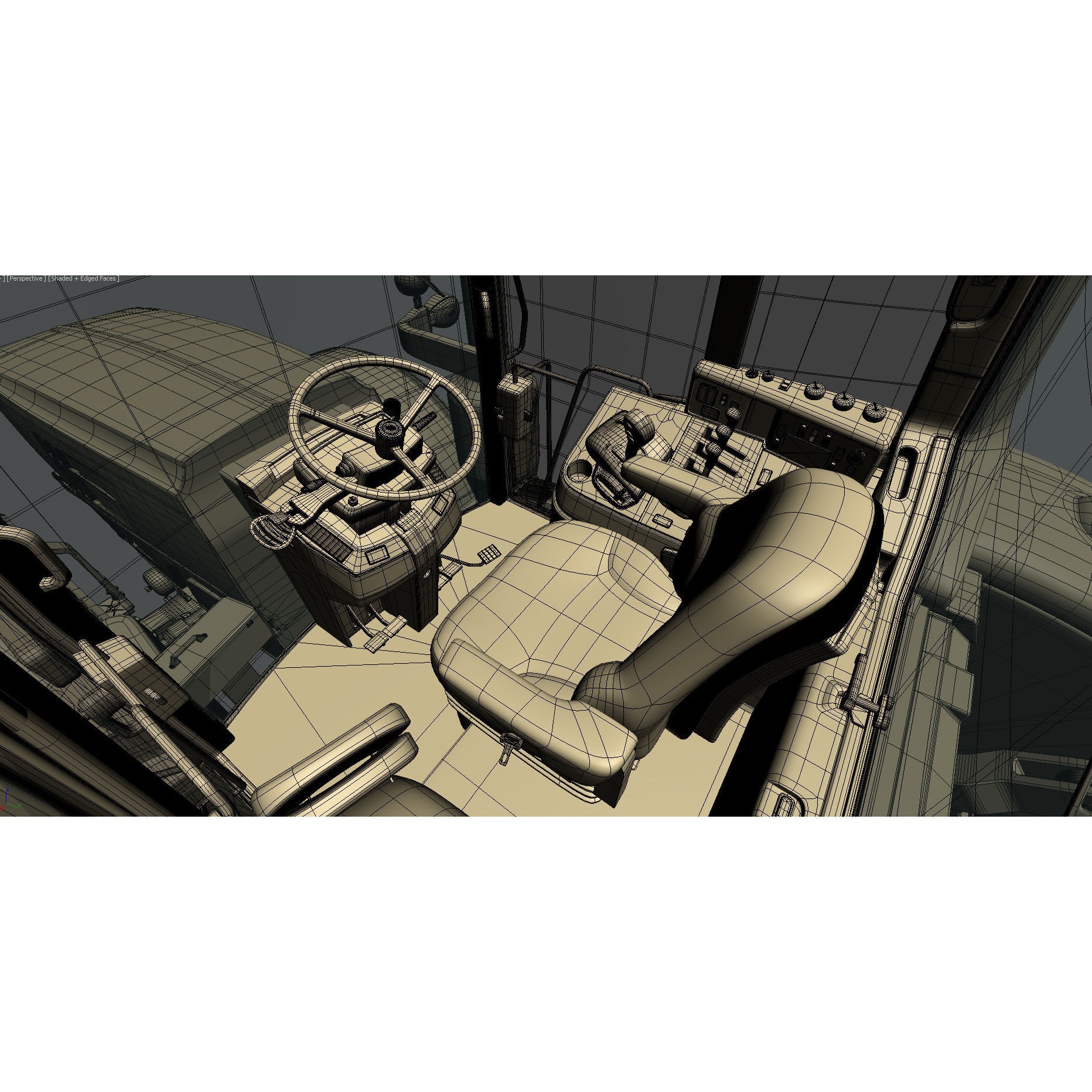 John Deere 6195M Utility Tractor with Loader - High-Poly 3D Model - View 50