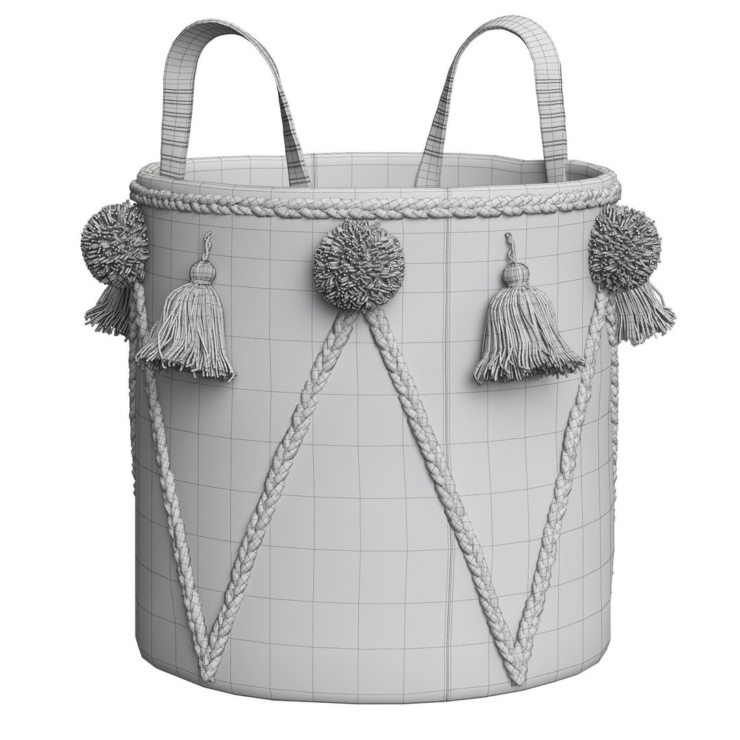 Decorative Baskets Set 3D Model – High Poly Storage Accessory, FBX - View 10