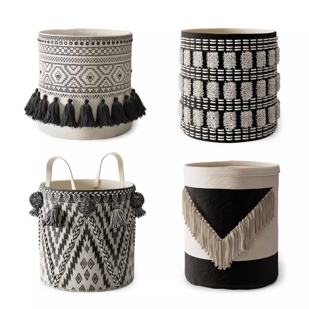 Decorative Baskets Set 3D Model – High Poly Storage Accessory, FBX - View 2