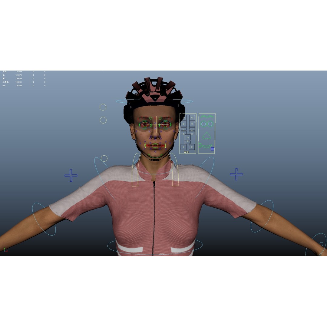 Cyclist 3D Model – Rigged Low-Poly Character for Animation - View 28