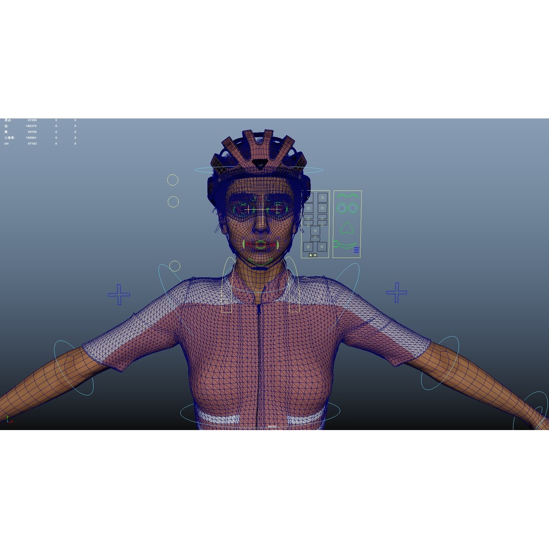 Cyclist 3D Model – Rigged Low-Poly Character for Animation - View 29