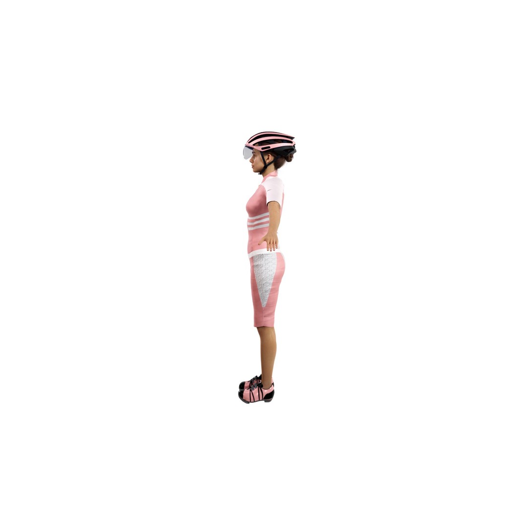 Cyclist 3D Model – Rigged Low-Poly Character for Animation - View 6
